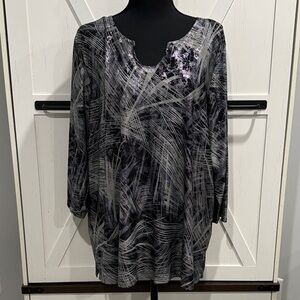 Women’s V neck Rebecca Malone Black and Gray